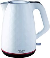 Adler AD1277w Elektrischer Wasserkocher 1,7 Liter, 2200 Watt, weiß