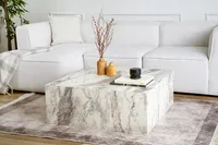 Skye Decor, Prizma, Couchtische, Freesia Marmor, MDF, 90 x 35 x 90 cm
