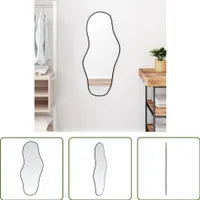 The Living Store Wandspiegel Schwarz 90x40 cm