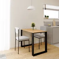 AKKE Bavaria bukový stôl LOFT s čiernymi nohami DxŠxV: 60x50x75 cm