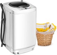 GOPLUS Waschmaschine Vollautomatisch, Waschvollautomat mit Schleudern 3,5 kg Fassungsvermögen, Miniwaschmaschine Platzsparend, Waschmaschinenreiniger