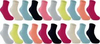 6 , 12 oder 20 Paar Kuschelsocken Damen Plüschsocken warm & flauschig 37408 - 20 Paar Farbmix 35-42