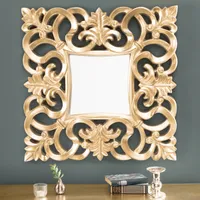 riess-ambiente Eleganter Wandspiegel VENICE 75x75cm gold antik Barockstil Spiegel Dekoration