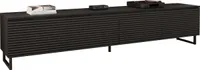 MIRJAN24 TV-Lowboard Delino 200, TV-Tisch mit vier Klappen, Metallgriffe in der Farbe schwarz (Farbe: Schwarz Graphit / Schwarz)