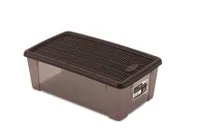 Box mit Deckel Elegance Kunststoff Schokolade (19,5 x 11,5 x 33 cm)