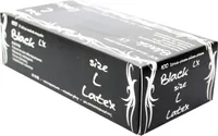 MaiMed Einmalhandschuhe Black Latex Größe L, 100 Stück, schwarz