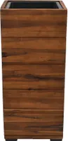 Pflanzkasten Blumenkasten Pflanzgefäß Akazienholz 27,5 x 65 cm mit Einsatz