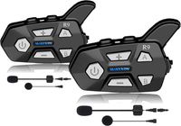 WAYXIN R9 6-cestný motocyklový headset, interkomový komunikačný systém pre motocykle, rozsah headsetu na prilbu 1500 m plne duplexný interkom, headset na motocykel s FM, funkcia hudobných dielov Double Pack