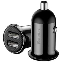 Baseus Baseus rýchlonabíjačka do auta 2 USB 4,8A 24W čierna CCALLP-01