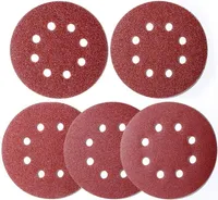 100 Stück exzenterschleifer schleifpapier 125mm klett, 8 Loch schleifscheiben 125mm Rund klett für Exzenterschleifer 20x 40/60/80/120/180 Körnung