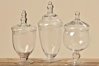 Vorratsglas mit Deckel Vase Pokal Bonboniere 3er  Set  H ca. 22 - 26