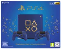 PlayStation 4 Konsole - 500GB "Days of Play" Limited Edition - inkl. 2 x DualShock 4 Wireless-Controller