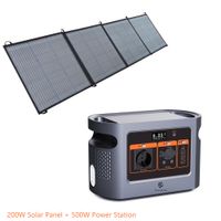 Fine Life Pro Generator Solar Power 500Wh/500W s 200W solárním panelem, nouzového generátoru, 0,50 v kW, pohodlný a lehký