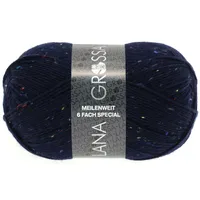 Lana Grossa MEILENWEIT 150 g TWEED 6-fach Sockenwolle, Farbe:8816 - Nachtblau meliert