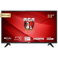 RCA iRB32H3 Fernseher 32 Zoll (TV 80 cm), Dolby Audio, LED, Triple Tuner DVB-C / T2 / S2, CI+, HDMI, Mediaplayer per USB, digitaler Audioausgang, incl. Hotelmodus