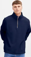 Solid SDIbrahim Herren Fleecepullover Pullover Sweater mit Troyerkragen Logostickerei Relaxed fit