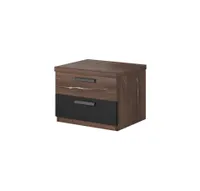 Helvetia Sigma Nachttisch 2 Schubladen Eiche Flagstaff/Schwarz Matt