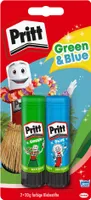 2 Pritt Green & Blue Klebestifte 20,0 g