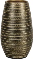 Pflanzvase innen Passion for Pottery Solano Ton Ø 22 cm H 40 cm schwarz/gold