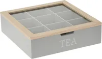 1 Box aus Holz, 24 x 24 x 7 cm, verschiedene Farben