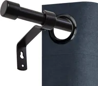Gardinenstange ausziehbar 120 - 210 cm Vorhangstange Schwarz