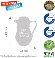 ROTPUNKT vákuová kanvica Coffee-Butler plast 1 l čierna čerešňa
