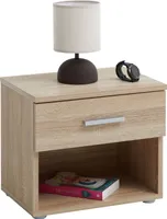 Nachttisch Nachtschrank Nachtkommode MARY Sonoma Eiche, 42 x 38 x 30 cm, mit Schublade und offenem Fach