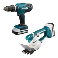 Makita DK18B56Y G-Serie Combo Kit - Akku-Maschinenset - blau/schwarz