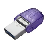 Kingston Technology DataTraveler microDuo 3C USB-Stick 64 GB USB Type-A / USB Type-C 3.2 Gen 1 (3.1 Gen 1) Violett, Edelstahl