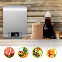 Monzana Digitale Küchenwaage Edelstahl 1g-8kg Belastbar LCD Display Tara-Funktion Küche Abschaltautomatik Haushaltswaage