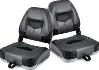 KOMFOTTEU 2-dílná sedačka do člunu, příslušenství do člunu se sklopným opěradlem, PVC a PP Ergonomická sedačka do člunu, nosnost do 110 kg, 50x52x42 cm