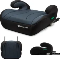 Kinderkraft I-BOOST i-Size - Sitzerhöhung 135-150 cm - R129 Norm - ISOFIX - Ergonomisch - Weicher Schaumstoff - Abnehmbarer Bezug - Schwarz