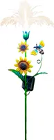 Northpoint LED Solar Gartenstecker Außenbereich Dämmerungssensor Garten Dekoration  warmweiß