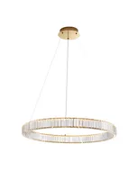 Nova Luce AURELIA LED závěsné světlo zlaté 47W neutrální bílá 150x80cm stmívatelné 9333076