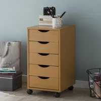 Kontener rolkowy mina 33 x 68 x 38 cm mdf drewniany 5 szuflad sonoma | Wohnling
