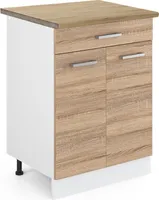 Vicco Szafka na bazę kuchenną R-Line, 60 cm z szufladą, BP Dąb, Sonoma/Biały