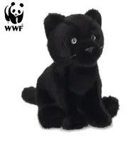 WWF Plüschtier Schwarzer Panther (19cm) lebensecht Kuscheltier Stofftier