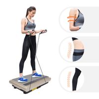 Vibrační desky Cvičební stroj Domácí tréninkové zařízení Fitness platforma pro hubnutí a tonizaci (stříbrná)