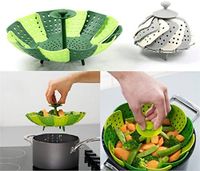 Skladací košík na zeleninu, ktorý sa nepoškriabe, kuchynský nástroj na varenie, zelený