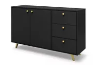 Komoda Albello Selly komoda do sypialni komoda do salonu czarna 140x84x41 cm