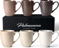 MIAMIO - 6 x 400 ml – Kaffeetassen Set / Becher– Moderne Keramik Matt Beige