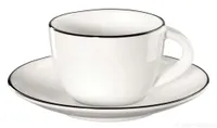 ASA Selection Espressotasse mit Unterer, czarna linia Fine Bone China 1930113