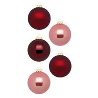Weihnachtskugeln Glas 3cm Vintage Rose 24 Stück