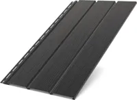 BRYZA Dachuntersichtplatte Vollkunststoff, Länge 3M, Breite 305 mm, Schwarz RAL 9005