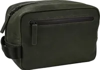 LEONHARD HEYDEN Leder Kulturbeutel Den Haag Washbag Olive grün