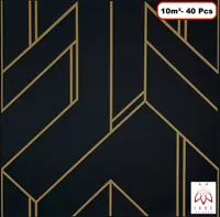 40 Stück / Deckenpaneele Wandpaneele Wanddeko Wandverkleidung Platten Paneele Wandtattoos GLAMOUR RETRO Style Polystyrol XPS Like STYROPOR 3mm stärke (10m²) GL7 CZ-ZL