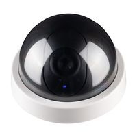 kwmobile Dummy Kamera für Deckenunterbau - mit LED Licht - Dome Überwachungskamera Attrappe - täuschend echte Fake Security Camera in Weiß