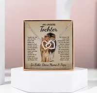 An unsere Tochter - Verbundene-Herzen-Halskette mit Geschenk Box für Damen - NAMI_HEARTS