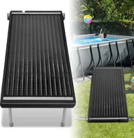 Sonnenkollektor Poolheizung Warmwasser 111x66x6 cm Pool Solarheizung mit Stützstange Heizungen Solaranlage Anschluss Ø 5 cm Warmwassersystem CEEDIR