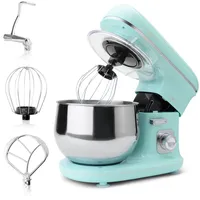 Kuchynský robot Clatronic® 1100W | hnetací stroj 5L | vrátane háku na cesto, šľahača a metly | robustná špeciálna prevodovka | stroj na cesto KM 3711 mint
